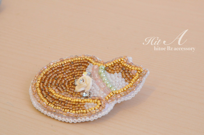 ターンブレスレットとピアスset<パープル>