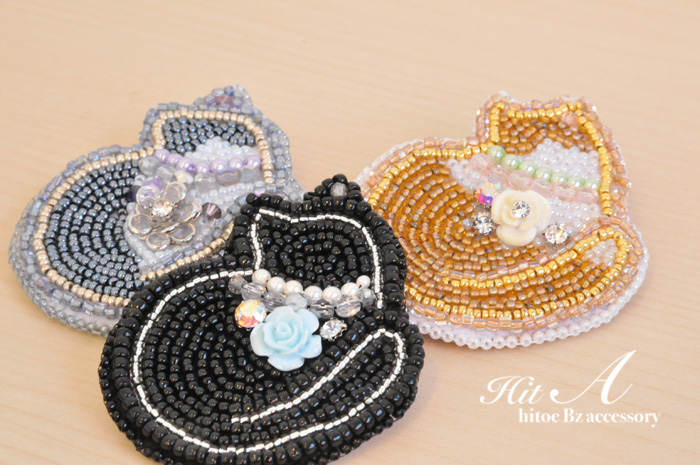 ターンブレスレットとピアスset<パープル>