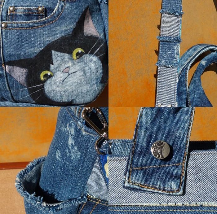 デニムリメイクバッグ