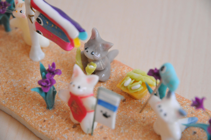 樹脂粘土ねこ