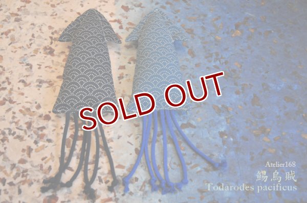 画像1: 定番【スルメイカ】キャットニップ味：青海波 (1)