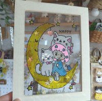 画像2: いつものお店：ステンドグラス風「三日月に揺られて」