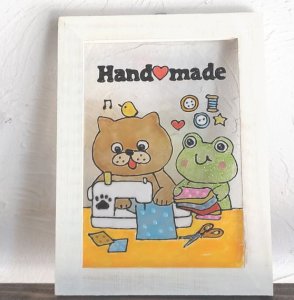 画像1: いつものお店：ステンドグラス風「茶太郎とケロロンのHand*made」 (1)