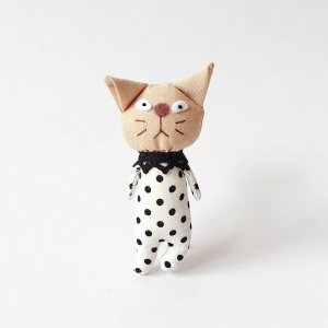 画像1: いながきりえ：ブサイクねこちゃんブローチ (1)