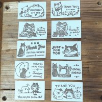 画像2: いつものお店：消しゴムはんこ「白猫と女の子」
