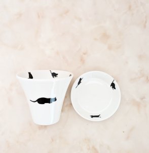 画像1: andMore：お猪口にもなる小皿付きデザートカップ (1)