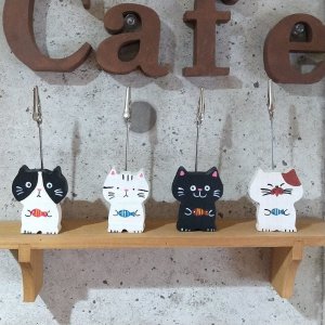 画像1: いつものお店：猫メモスタンド（4種） (1)