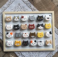 画像1: いつものお店：石膏にゃんこマグネット2個入り(12種)