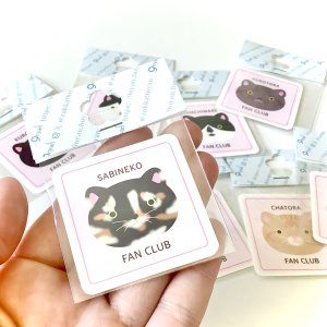 画像2: 9nyan：NEKO FAN ステッカー 〔２枚セット〕 (2)