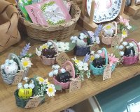画像1: いつものお店：にゃんこミニかごアレンジ(8種)