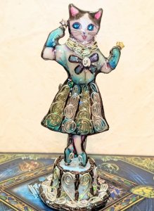 画像1: DECOCO24：星を拾った猫（ハチワレ） (1)