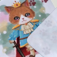 画像1: Y2factory：ねこの王子様　メガネ拭き(17.5cm×15cm）