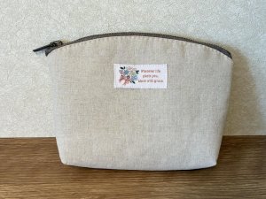 画像1: noraie：花束タグ付きポーチ（全額寄付） (1)
