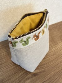 画像2: noraie：リス柄ミニポーチ（全額寄付）