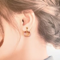画像1: *REI*：星屑シャボン玉猫イヤリング『星待ちの空』（一部寄付）
