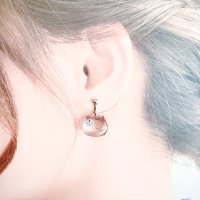 画像1: *REI*：星屑シャボン玉猫イヤリング『夕星』（一部寄付）