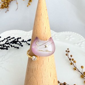 画像1: *REI*：幻想猫リング『月夢桜』（一部寄付） (1)