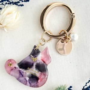 画像1: *REI*：ねこの国バッグチャーム『すもも』（一部寄付） (1)