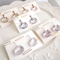 画像3: *REI*：星屑シャボン玉猫ピアス『宵はじめ』（一部寄付）