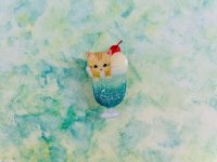 画像1: やまなかようこ：夏のレジンブローチ【メロンクリームソーダ】（一部寄付）
