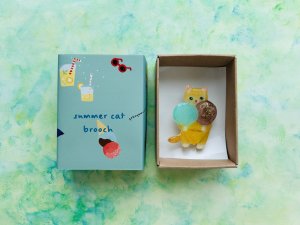 画像1: やまなかようこ：夏のレジンブローチ【ミント＆チョコレート】（一部寄付） (1)
