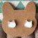 画像2: ねこぴず工房：ガラスの白猫　（ピアス／イヤリング） (2)