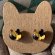 画像2: ねこぴず工房：ガラスのサビ猫　（ピアス／イヤリング） (2)