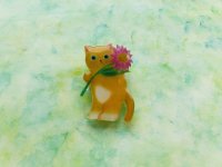 画像1: やまなかようこ:夏のレジンブローチ【エキナセア】(一部寄付)