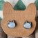 画像2: ねこぴず工房：ガラスのグレー猫　（ピアス／イヤリング） (2)