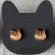 画像1: ねこぴず工房：ガラスのキジトラ猫　（ピアス／イヤリング） (1)