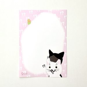 画像1: 9nyan：レターセット びっくり！ハチワレ 20枚セット（一部寄付） (1)