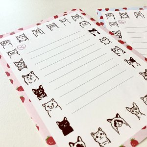 画像2: 9nyan：レターセット neko zuki 20枚セット（一部寄付） (2)