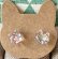 画像2: ねこぴず工房：ガラスのカラフル猫　（ピアス／イヤリング） (2)