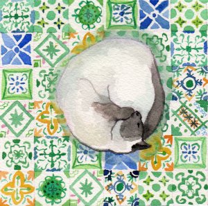 画像2: catanoryneco：まどろみ猫ーシャム（一部寄付） (2)
