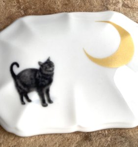画像5: アート工房Renon：小物入れ　黒猫と三日月 (5)