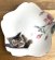 画像1: アート工房Renon：子猫と桜の小皿　その5 (1)