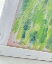 画像2: MIKYU'　油絵原画　[パレットの住人]