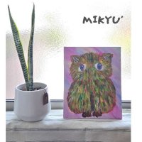 画像3: MIKYU'　油絵原画　[パレットの住人]