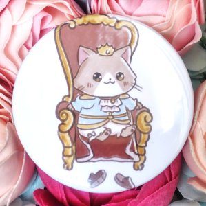 画像1: Y2factory：缶バッチ　ネコの王子様 (1)