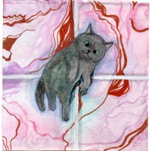 画像2: catanoryneco：まどろみ猫ーグレイ（一部寄付） (2)