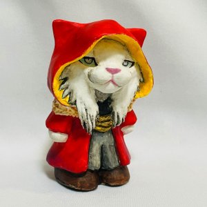 画像5: Nick9：樹脂のフィギュア　ねこのイーロウ　レッド (5)