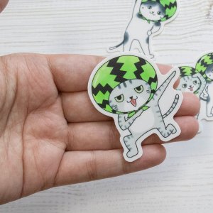 画像2: 向日葵きのこ：ダイカットシール　選べる5種（全額寄付） (2)