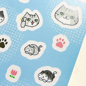 画像4: 向日葵きのこ：B6シール　はちろうとさばお（一部寄付） (4)