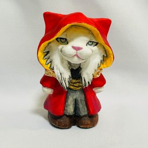 画像2: Nick9：樹脂のフィギュア　ねこのイーロウ　レッド (2)