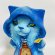 画像8: Nick9：樹脂のフィギュア　ねこのイーロウ　ブルー (8)