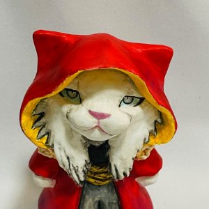 画像9: Nick9：樹脂のフィギュア　ねこのイーロウ　レッド (9)