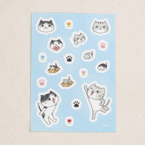 画像1: 向日葵きのこ：B6シール　はちろうとさばお（一部寄付） (1)