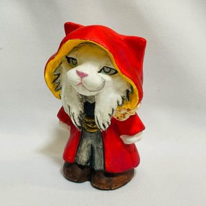 画像3: Nick9：樹脂のフィギュア　ねこのイーロウ　レッド (3)
