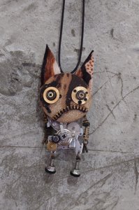 画像1: G*-ROBO：機械猫2wayシリーズ【8】ブローチ＆ペンダント (1)