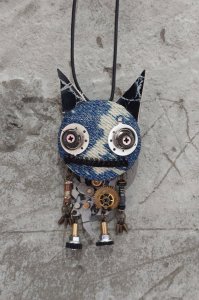 画像1: G*-ROBO：機械猫2wayシリーズ【4】ブローチ＆ペンダント (1)
